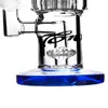 Toro Blue 14mm Man Fog med skålstycken Tjock Glass Bong Heady Oil Rigs Glass Bongs Water Pipes Recycler Dab Percolator Burner