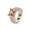 Choucong New Sparkling Luxury Jewelry 925 Sterling Silver Princess Cut Cut Cut Shumpagne Topaz CZ Diamond Women Wedding Party Finger Ring 8173034