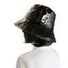 Zima Nowe Kobiety Hiphop Hat PU Leather Hat Reversible Wiadro Caps Solid Color Caps Kobieta Gorros