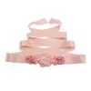 5PCs Brudbälte Kvinnor Elegant Rose Flower Waistband Rhinestone Beaded Bridal Bröllopsklänning Midja Bälte Sashes 7 Färger 5x270cm