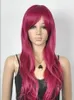 가발 New Fashion Long Rose Red Wavy Women 's Hair Wigs