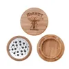 COURNOT Premium 3 Piceces Herb Grinder Metal Diamond Teeth Wood Cover Tobacco Dry Herb Crusher Handle Muller Spice Pollen Smoking Accessory