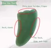 Jade Gua Sha Kit Natural Green Aventurine Gua Sha Massage Tool Stone SPA Strumento per la cura della pelle raschiante per l'agopuntura