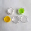 5ml Silicone Acrylic Jars Smoking Accessories Tool Round Deep Plastic Wax Oil case Container For Hookahs Water Bong Bubbler8463195