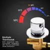 Mässing Thermostat Shower Diverter Faucet Dusch Temperaturkontroll TAP Mixer för badrum 2 3 4 5 Output227i