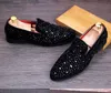 Gorąca Sprzedaż-Casual Wielokolorowy Glitter Cekiny Mokasyny Męskie Sukienka Buty Mężczyźni Mieszkania Buty Luksusowa Moda Marka Chaussures de Mariage