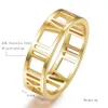 Martick rings gouden kleur uitgehold uit Romeinse cijfers mode -sieraden voor vrouwen man maat 511 R146009327