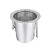 SS304 chá infusor de aço inoxidável folhas soltas chá strainer basket cabo dobrável bule flor grande filtro de ervas