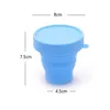 Dobrável Silicone Copos Portáteis Telescópicos Retrávios Retrávios Retrávios Doces Acampamento Ao Ar Livre Camping Talheres de Talheres Dobrável Copo de Vinho LT576