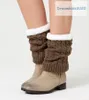 rodilleras gruesos de punto, de las nuevas mujeres de arranque calcetines calientes del invierno Crochetc Topper calcetines cortos calentadores de la pierna regalos,