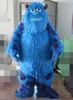 Costume de mascotte de personnage de dessin animé de monstre bleu chaud de vente d'usine 2019 pour adulte