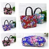 5 Stil ethnische einzelne Handtasche Schulter Bento Boxen Blume Frauen wiederverwendbare tragbare Einkaufstasche Mittagessen Taschen T2D5066