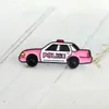 Police Car Police rose blanc mignon personnalité spéciale marée nouvelle broche Créative Creative Cartoon Denim Badge2074277