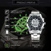 ساعة فاخرة أعلى العلامة التجارية السيارات الميكانيكية ساعة المعصم الهيكل العظمي الجمجمة الذهبية مشاهدة الرجال من الفولاذ المقاوم للصدأ مصمم أزياء Watch252x