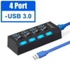 USB 3.0 Hub USB Hub 3.0 Multi USB Splitter 3 Hab Use Adapter Power 4/7 Porta Vários Expansor 2.0 USB3 HUB com Interruptor para PC