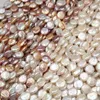 Vente promotionnelle et livraison gratuite Cultured Collier ras du cou de perles baroques inhabituelles couleur blanche pièce ronde forme plate brins de perles d'eau douce naturelles