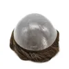 Aohai Full Poly Mens Toupee Olika storlekar Tunna mjuka mänskliga hårsystem All transparent hudbyte Hållbart PU -hårstycke Wig FO7672261