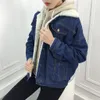 Teddy inverno mulheres azul jean jaqueta engrossar quente lã jeans jaquetas e casacos 2019 punk outwear jaqueta jeans femina1