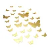 DIY 3D Papillon Miroir Acrylique Sticker Mural Décoration de La Maison