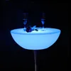 Mode Nieuwe Oplaadbare Led Meubilair Lichtgevende Cocktailbar Waterdichte Ronde Gloeiende Tafel Outdoor Home KTV Disco Decoratie