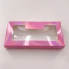 Pink holographic box empty lashes box hot selling and good quality cardboard pink color custom private label logo