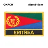 Free Shipping 8*5cm Equatorial Guinea Shape Mexico Flag Embroidery Iron on Patch PT0047-R