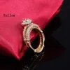 Anelli per coppie di diamanti con zirconi placcati in oro micro-set Gioielli per anello di fidanzamento per donna 6 7 8 9 10270a302n