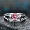 Eenvoudige en modieuze sieraden zirkoon ring vrouwelijke legering saffier ringen Voor LadyGirls Promise ringen Maat 56789102603078