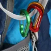 Viaggio senza confini Accessori per arrampicata all'aperto Moschettoni Lega di alluminio Rinvii Fibbia per alpinismo Gancio da campeggio