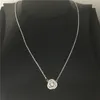 Pingente brilhante Com colar de Prata Esterlina 925 Bijoux 5A zircão Cz Noivado de casamento Pingentes para as mulheres bijuterias