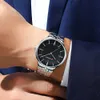 CWP 2021 CURREN Reloj Hombre Date Hommes Montres Mode Bande En Acier Inoxydable Étanche Montre À Quartz Pour Hommes Horloge Bleue