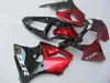 Injektionsfeoking Body Kit för Kawasaki Ninja ZZR600 ZZR 600 05 06 07 08 ZZR600 ZZR-600 2005 2008 Röda svarta Fairings Set + Presenter