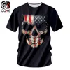 OGKB New Cool Stampa Bandiera Americana 3d Maglietta Per Uominidonne039s Cranio Maglietta Casual Homme Hiphop Punk O Collo Tee Camicette 7XL8617203