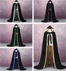 Czarne świąteczne aksamitne płaszcze zimowe z kobietami z kobietami kurtki ślubne owijaj płaszcze Płaszcze wzruszają wzruszeniem na Plus9793268
