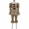 Maschera di Halloween + Panno Cosplay Film caldo It pennywise Maschera Lattice di Steven King Capitolo Due Costume Costumi da clown Per adulti Bambini1