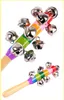 Commercio all'ingrosso Arcobaleno a mano Campana colorata suoneria colore una parola croce squillo bambino puzzle presto insegnare giocattoli Rattles Mobiles