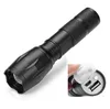 USB rechargeable t6 flashlight built-in 18650 battery power bank Flashlights Torches outdoor hunting lantern lights hiking camping super bright torch lamp