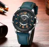 Curren Casual Leather Watch для мужчин в стиле бизнес -кварцевые часы Новые Relojes hombre Уникальные дизайнерские часы мужские часы