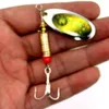 Hengjia 180 stks / partij Metalen Spinner Lepel Fishing Lure 7cm 8.8G Kunstmatige Harde Aas met Treble Hook 4 # Hook