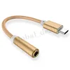 12CM Audio Adapter Male Type-C to 3.5mm Jack Female Audio AUX Cable Covertor For Nexus 5X 6P / OnePlus 2 / Lumia 950 950XL1