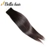 20 Stück natürliche Farbe Kleber Haut Haar Schuss Klebeband in Echthaarverlängerungen gerade indisches Haar webt 18–24 Bellahair