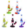 Silikon Bongs Hookah Vattenrör Silikon Rökrör Avtagbar Matkvalitet Shisha DAB Rig Rewycler