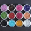 Kit per manicure per nail art in acrilico 12 colori glitter per unghie in polvere decorazione pennello per penna in acrilico set di strumenti per nail art con pompa per dita finte