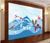 تخصيص صورة خلفية الجداريات 3D خلفيات البحر غرفة الأطفال مجردة الجداريات الكرتون خلفية ورقة جدار زخرفة اللوحة الرئيسية