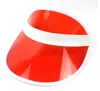 2020 neueste Sonnenblende Sonnenblende Partyhut durchsichtige Plastikkappe transparente PVC-Sonnenhüte Sonnenschutzhut Tennis Beach elastische Hüte DHL-FREI