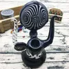 Pipe à fumer unique en verre noir de 6 pouces : design élégant pour des coups doux