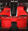 Cayenne / 2011-2017年の車のマット内部滑り止め防水レザーフロアマット