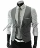 2019 Modest Black Vest Single Breasted Groom Vests British Style Men's Suit Vests Slim Fit Men's Dress Vest Wedding Wais251h