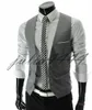 2019 Modest Black Vest Single Breasted Groom Vests British Style Men's Suit Vests Slim Fit Men's Dress Vest Wedding Wais251h