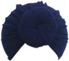 Crianças macio milho atado turbante elástico donut redondo boné gorros estiramento bandana menino meninas faixa de cabelo chapéu headwraps